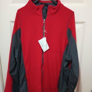 NWT Northend Man's Red and Black Full Zippered XL Jacket Warm Comfortable LS WOW